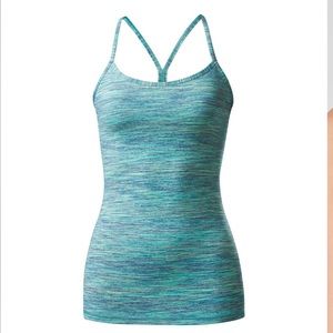 Green purple Lululemon Power Y Tank top shirt size 4